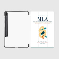 Thumbnail for Malta International Airport (MLA) design on white samsung tablet tablet case