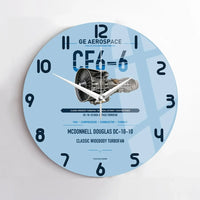 Thumbnail for CF6-6 design on light blue no frame wall clock