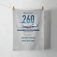Thumbnail for Beechcraft King Air 260 design on light gray towel