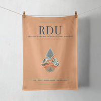 Thumbnail for Raleigh-Durham International Airport (RDU) design on orange towel