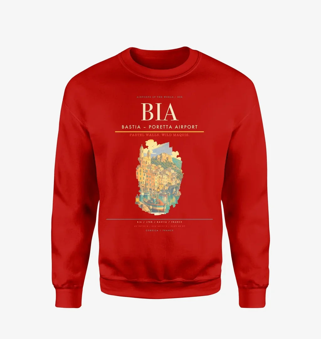 Bastia – Poretta Airport BIA Sweatshirt - Red