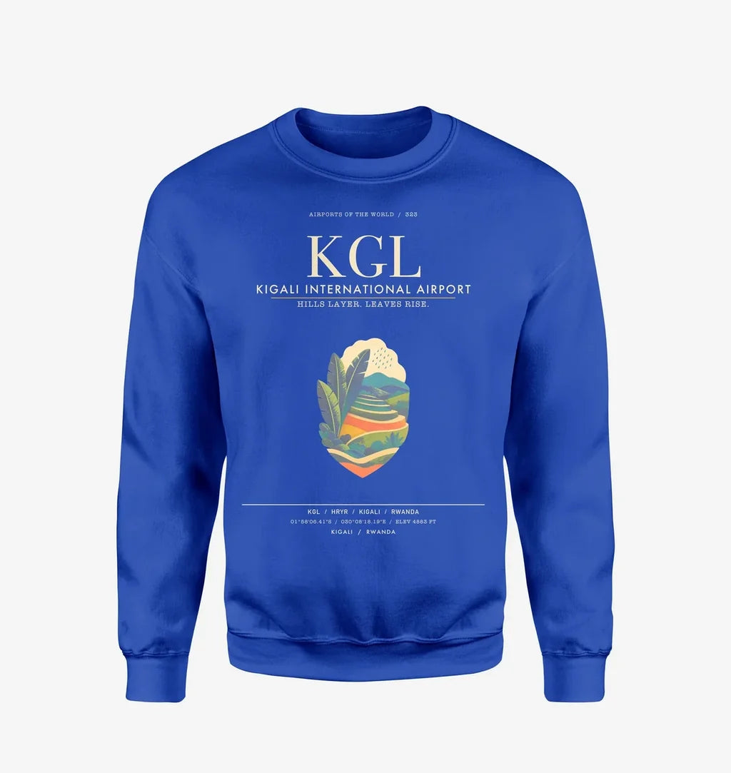 Kigali International Airport KGL Sweatshirt - Blue