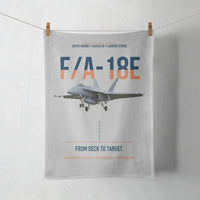 Thumbnail for F-A-18E Super Hornet Block III From Deck To Target design on light gray towel