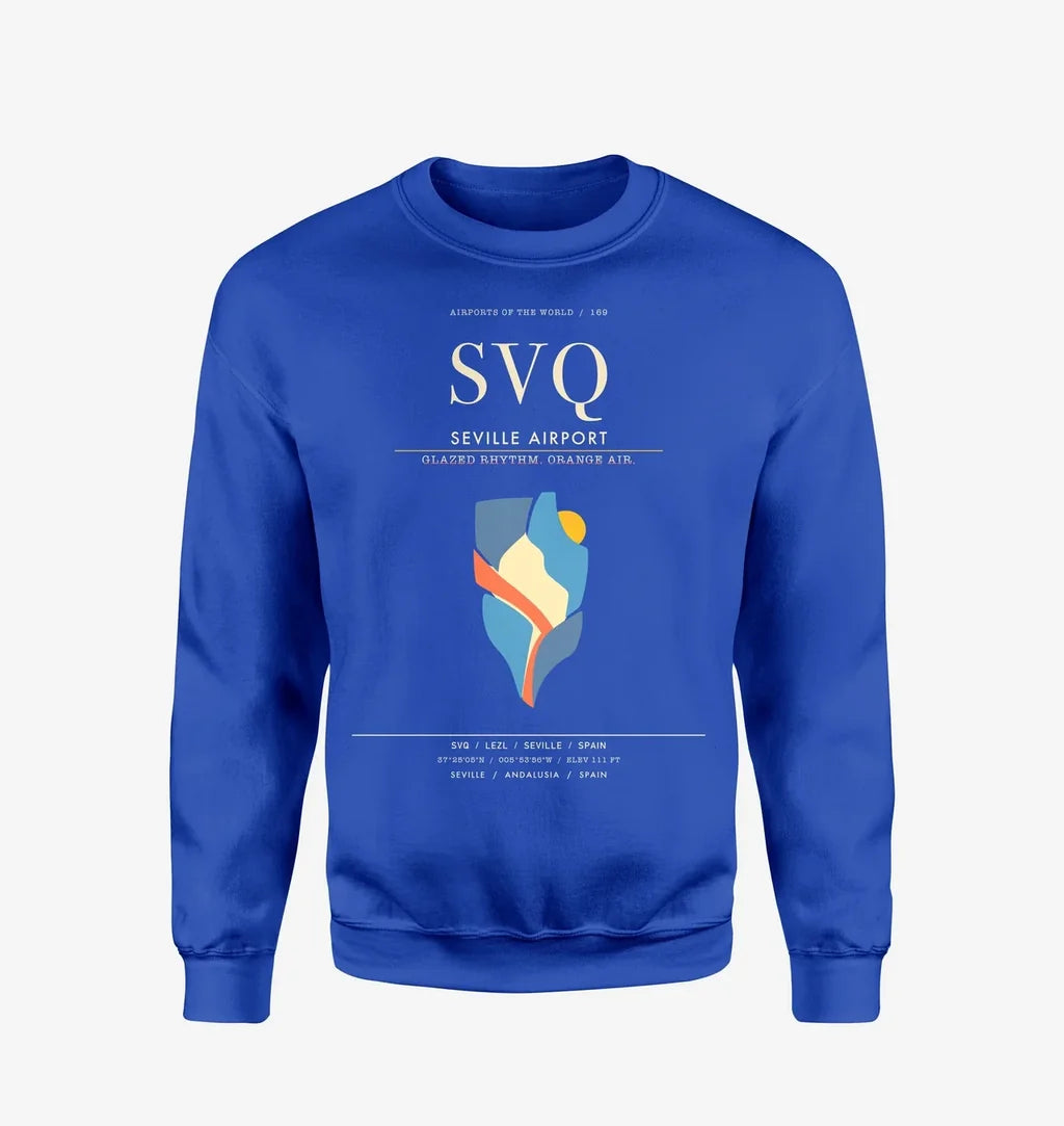 Seville Airport SVQ Sweatshirt - Blue