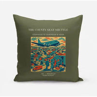 Thumbnail for VINTAGE G4388 - The County Seat Shuttle - Designed Pillows design on greenarmy