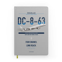 Thumbnail for Douglas DC-8-63 design on light gray notebook
