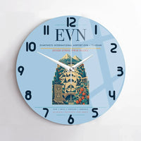 Thumbnail for Zvartnots International Airport (EVN) design on light blue no frame wall clock