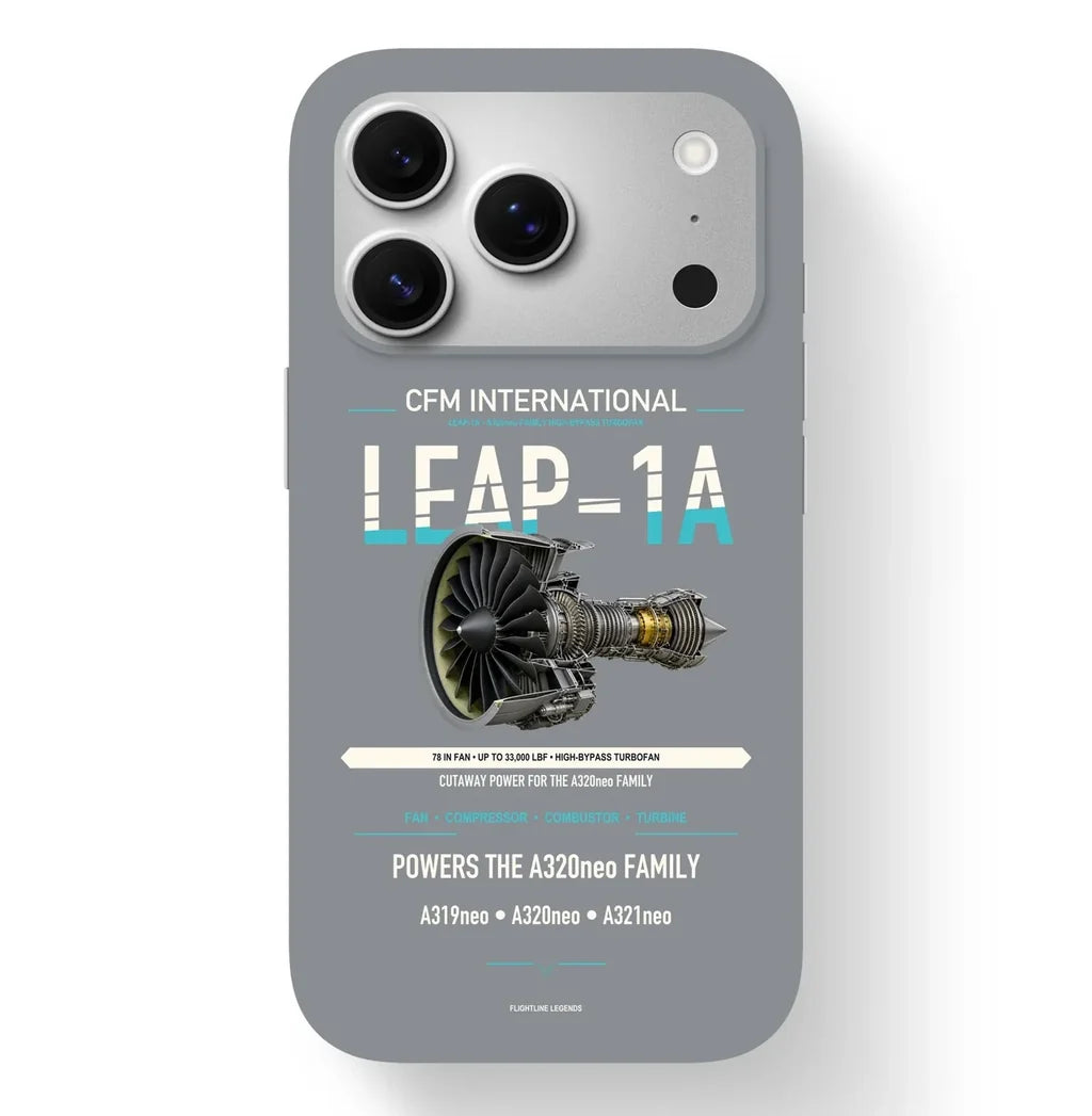 LEAP-1A Case design on gray iphone case