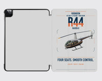 Thumbnail for Robinson R44 Raven II design on light gray ipad tablet case