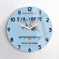 Thumbnail for F A-18E F Buddy Tanker design on light blue no frame wall clock
