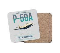 Thumbnail for P-59A Airacomet design on light gray 1 piece coaster