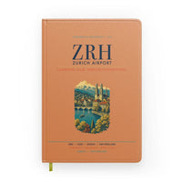 Thumbnail for Zurich Airport (ZRH) design on orange notebook