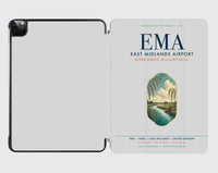 Thumbnail for East Midlands Airport (EMA) design on light gray ipad tablet case