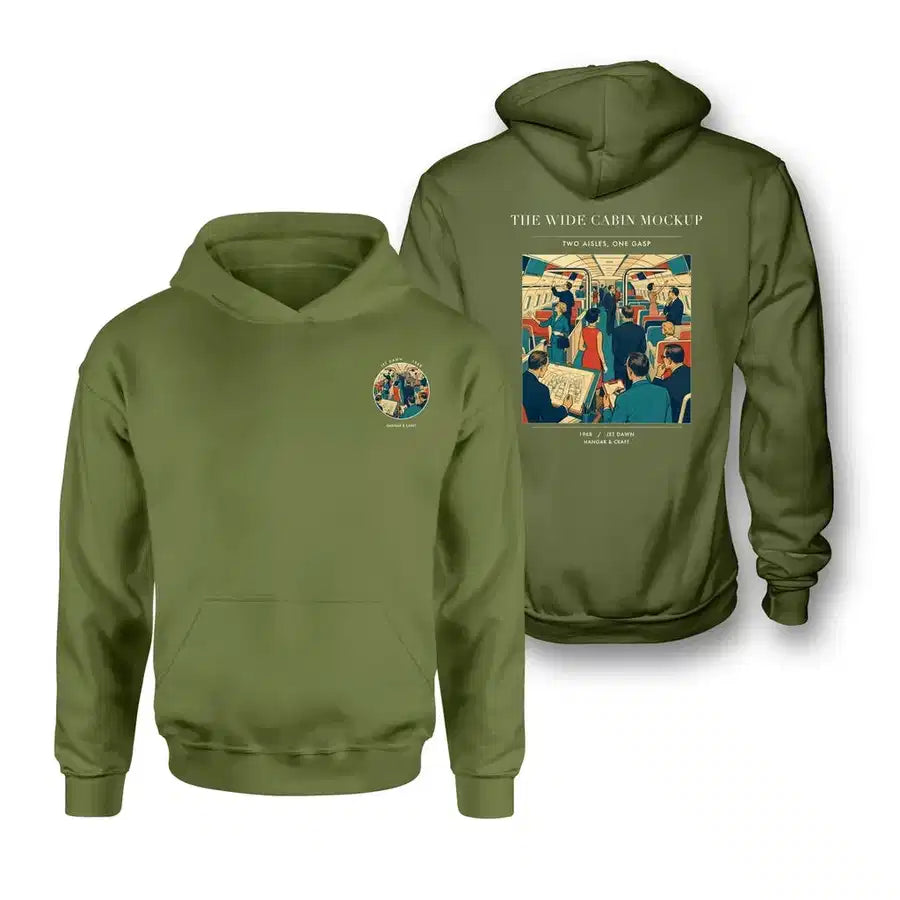 VINTAGE G4467 - The Wide Cabin Mockup - Double-Side Hoodie design on greenarmy double side