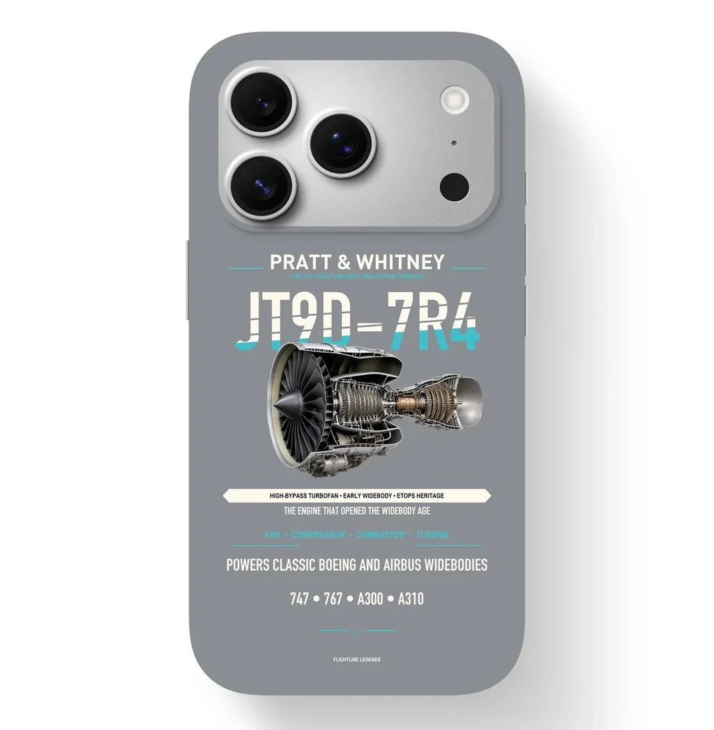 JT9D-7R4 Case design on gray iphone case