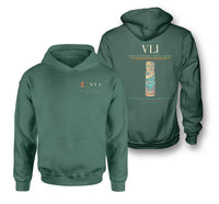 Thumbnail for Bauerfield International Airport (VLI) design on green double-side hoodie
