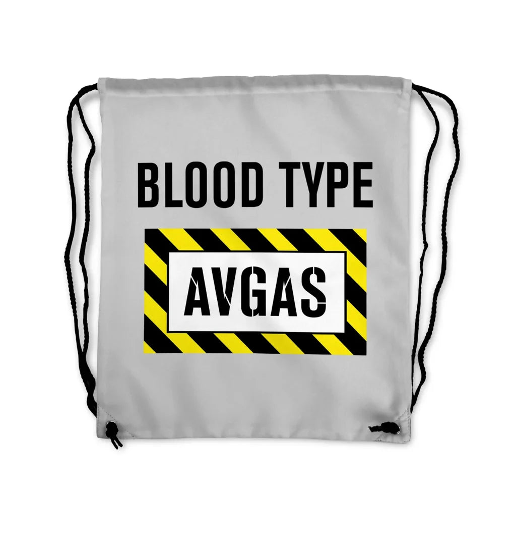 Blood Type AVGAS Drawstring Bag - view 6
