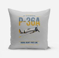 Thumbnail for P-36A Hawk design on light gray pillow