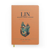 Thumbnail for Milano Linate Airport (LIN) design on orange notebook