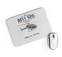 Thumbnail for Bell 505 Jet Ranger X design on light gray rectangle mouse pad