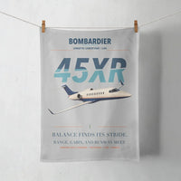 Thumbnail for Bombardier Learjet 45XR design on light gray towel