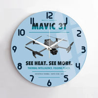 Thumbnail for DJI Mavic 3 Thermal design on light blue no frame wall clock