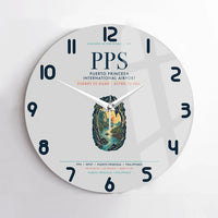 Thumbnail for Puerto Princesa International Airport (PPS) design on light gray no frame wall clock