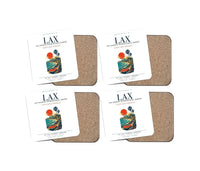 Thumbnail for Los Angeles International Airport (LAX) design on white 4 pieces set coaster