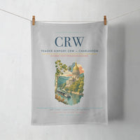 Thumbnail for Yeager Airport (CRW) design on light gray towel