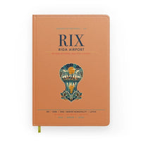 Thumbnail for Riga Airport (RIX) design on orange notebook