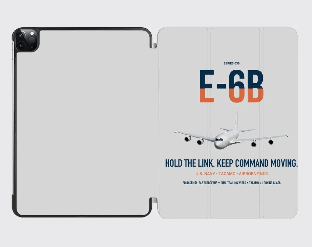 E-6B Mercury design on light gray ipad tablet case
