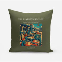 Thumbnail for VINTAGE G4376 - The Taxi Rank Rivalry - Designed Pillows design on greenarmy
