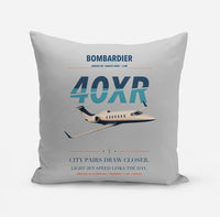Thumbnail for Bombardier Learjet 40XR design on light gray pillow