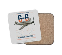 Thumbnail for Messerschmitt Bf 109G-6 design on light gray 1 piece coaster