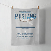 Thumbnail for Cessna Citation Mustang design on light gray towel