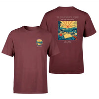Thumbnail for VINTAGE G4500 - The Five Hundredth Sunrise - Double-Side T-Shirt design on darkred double side t shirt