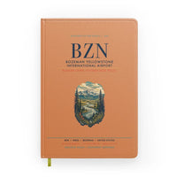 Thumbnail for Bozeman Yellowstone International Airport (BZN) design on orange notebook