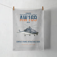 Thumbnail for Leonardo AW169 design on light gray towel