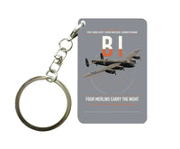 Thumbnail for Avro Lancaster B I design on gray designed key chain, double-side print