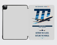 Thumbnail for Boeing 777-200LR design on light gray ipad tablet case