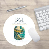 Thumbnail for Grantley Adams International Airport (BGI) design on white round mouse pad
