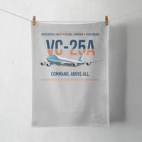 Thumbnail for VC-25A Air Force One Presidential Airlift design on light gray towel