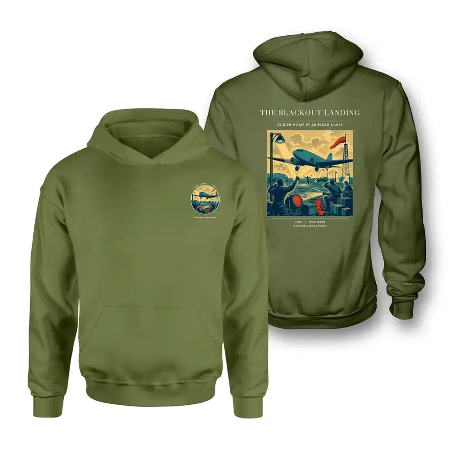 VINTAGE G4501 - The Blackout Landing - Double-Side Hoodie design on greenarmy double side
