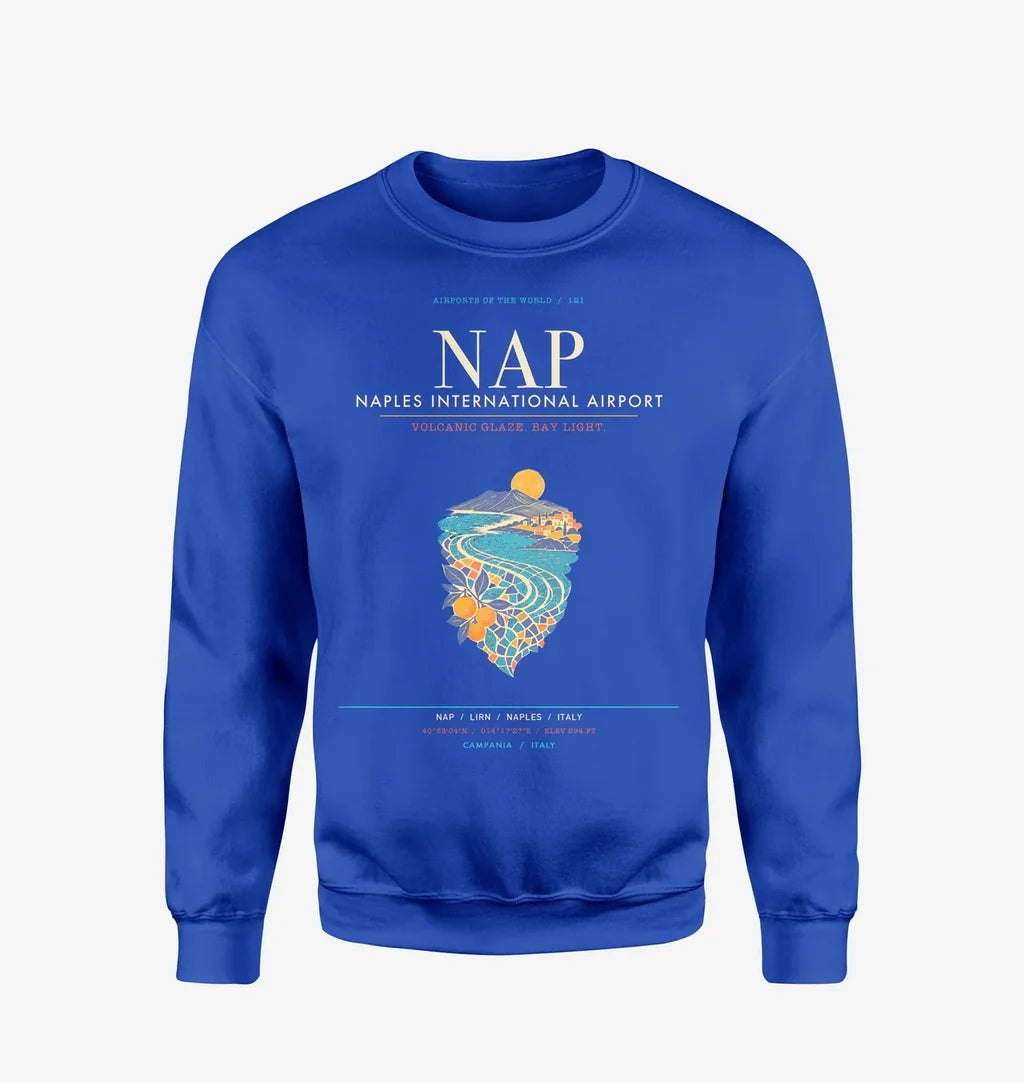 Naples International Airport NAP Sweatshirt - Blue