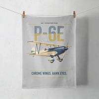 Thumbnail for Curtiss P-6E Hawk design on light gray towel
