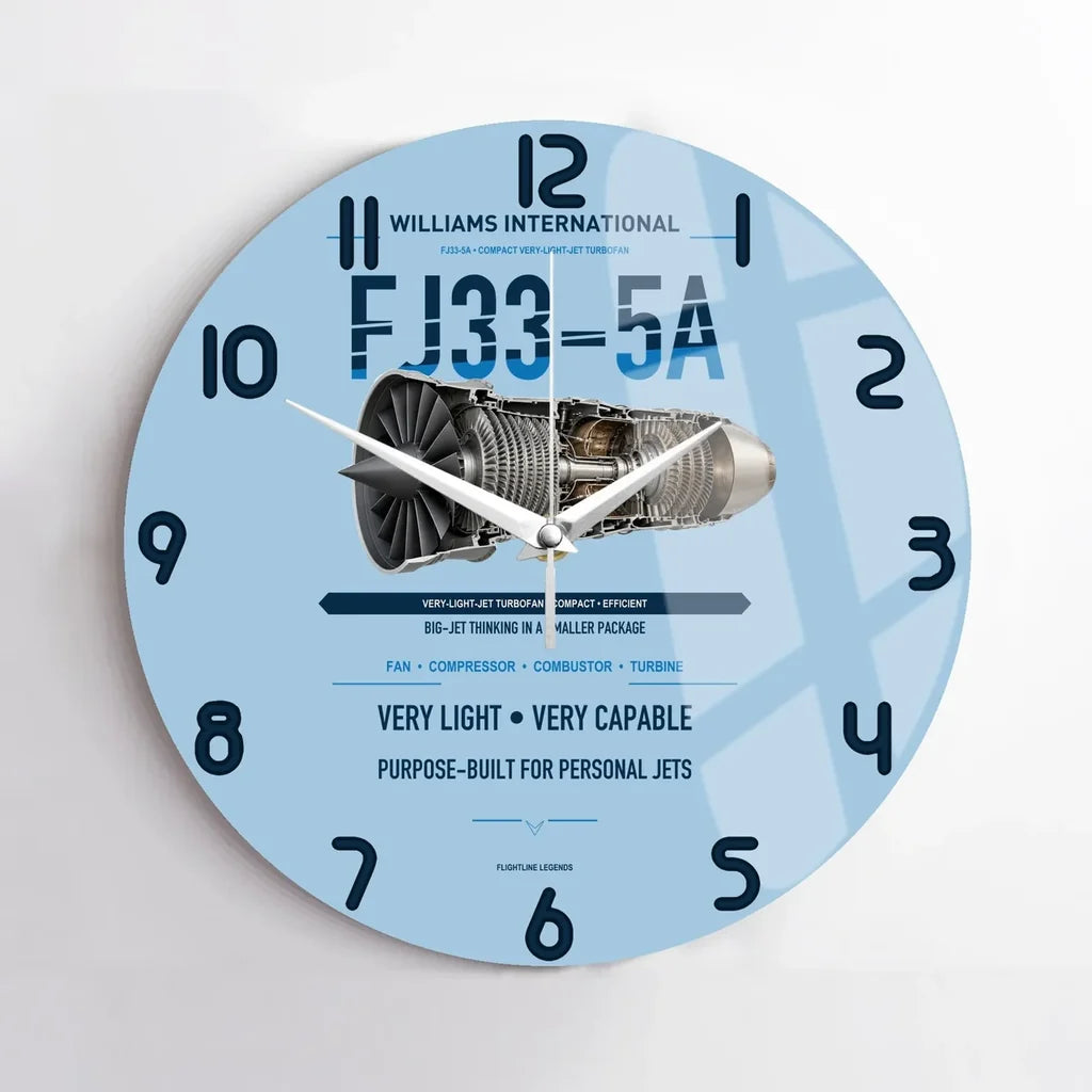 FJ33-5A design on light blue no frame wall clock