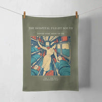 Thumbnail for VINTAGE G4515 - The Hospital Flight South - Designed Towels design on greenarmy