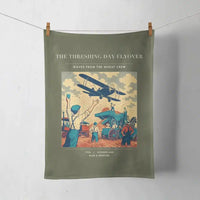 Thumbnail for VINTAGE G4389 - The Threshing Day Flyover - Designed Towels design on greenarmy