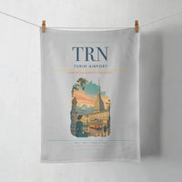 Thumbnail for Turin Airport (TRN) design on light gray towel