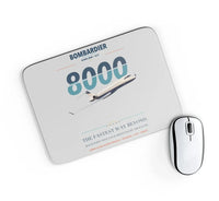 Thumbnail for Bombardier Global 8000 design on light gray rectangle mouse pad